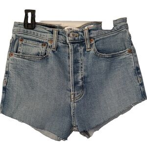 REDONE High Rise Stove Pipe Straight Leg Unfinished Hem Women’s Shorts Size 26